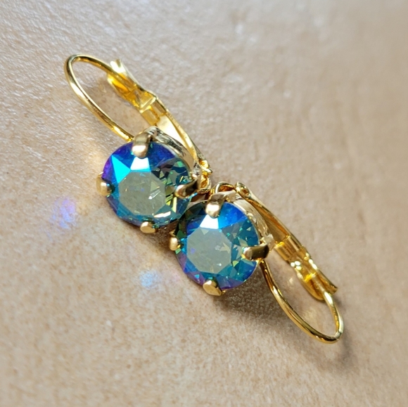 Austrian Crystal Earrings in Gold - Picture 10 of 14